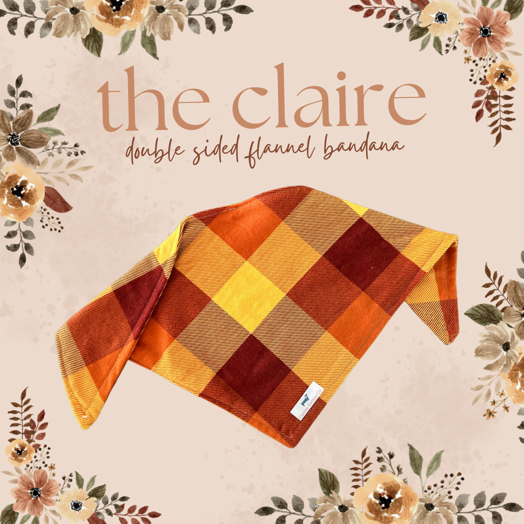 The Claire Reversible Flannel Bandana